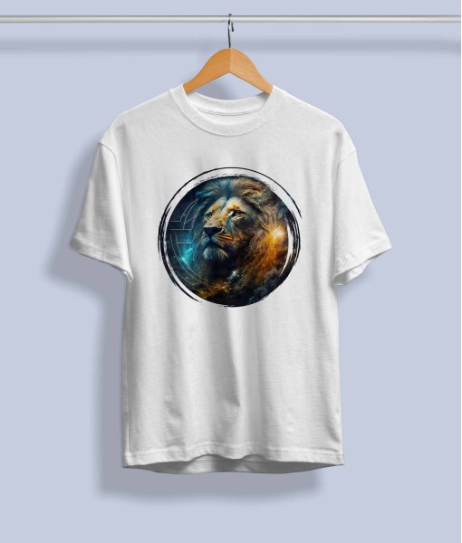 Мъжка тениска с илюстрация Зодия Лъв - TShirtArtShop.com